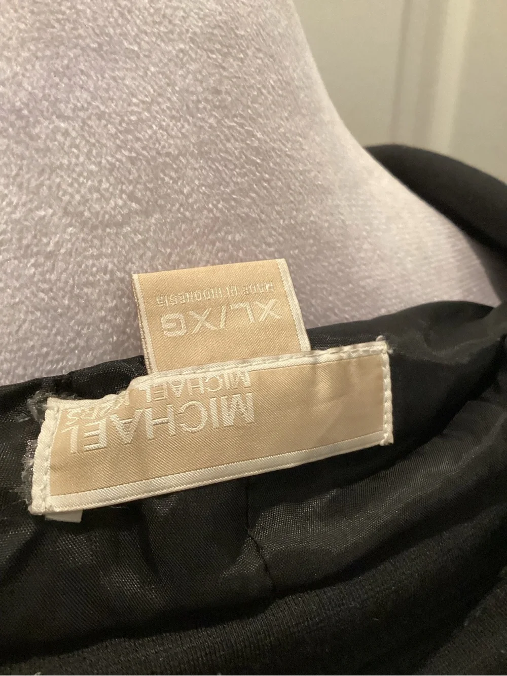 Michael Kors Black Double-Breasted Knee-Length Trench Coat